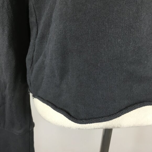 RAG & BONE Dark Gray Long Sleeve Cut Out/Cold Shoulder Rolled Hem Shirt - Picture 10 of 13